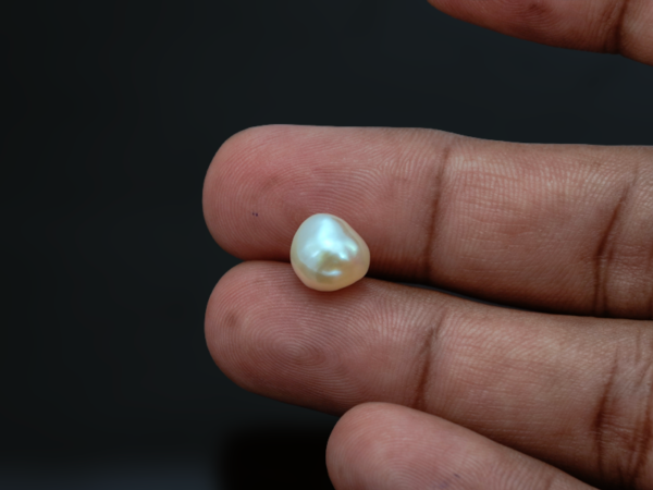 Keshi Pearl Moti 5.04 carat in-hand actual size baroque shape