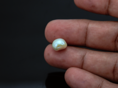 Keshi Pearl Moti 5.09 carat in-hand actual size baroque shape