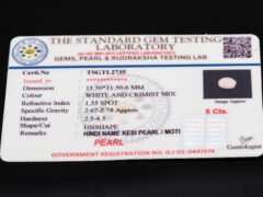 Keshi Pearl Moti 5.00 carat certificate image