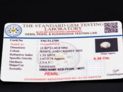 Keshi Pearl Moti 5.36 carat certificate image