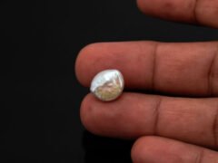Keshi Pearl Moti 5.52 carat in hand actual size reference