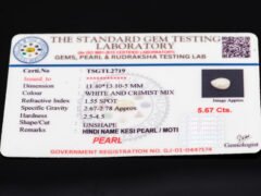 Keshi Pearl Moti 5.67 carat certificate image