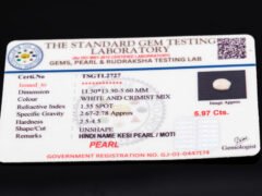 Keshi Pearl Moti 5.97 carat certificate image