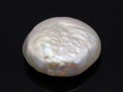 Keshi Pearl Moti 6.11 carat front view creamish white baroque shape