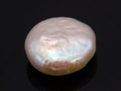 Keshi Pearl Moti 6.23 carat front view creamish white baroque shape