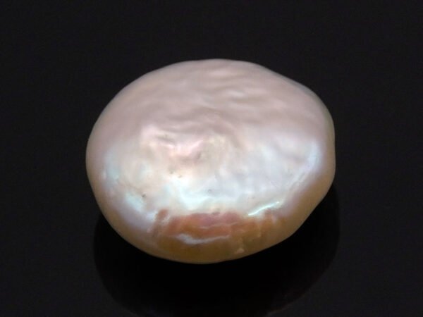 Keshi Pearl Moti 6.23 carat front view creamish white baroque shape