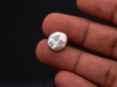 Keshi Pearl Moti 6.74 carat in hand actual size reference