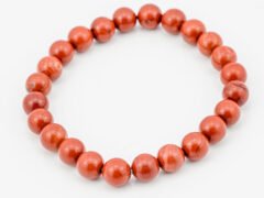 Natural Certified Red Jasper Beaded Bracelet 110 Carat 8.50mm round beads front view